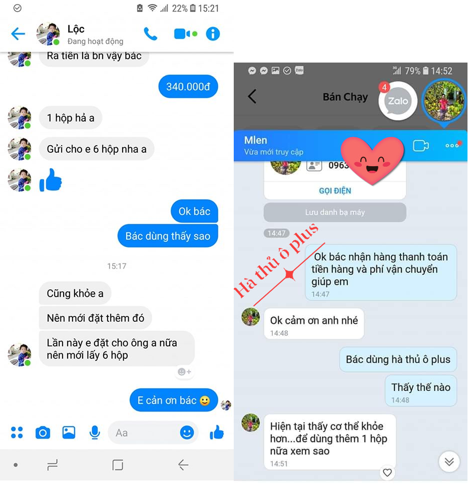 PHẢN HỒI CỦA KHÁCH HÀNG KHI SỬ DỤNG HÀ THỦ Ô TỪ TÂM