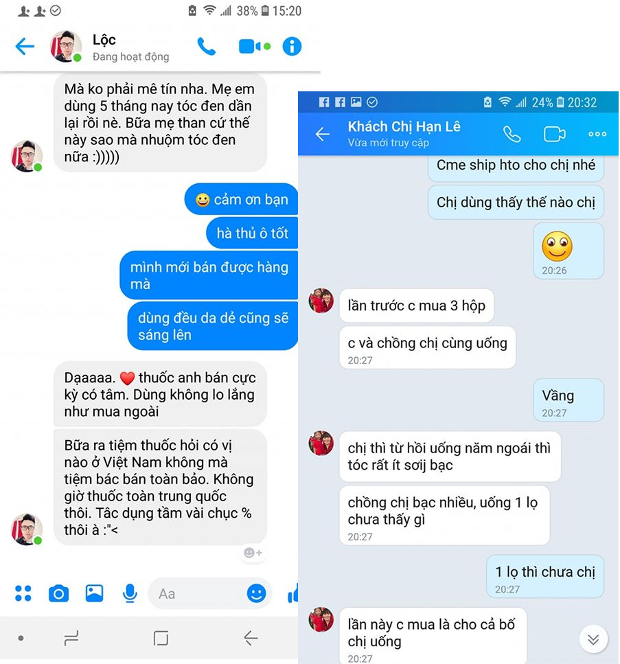 Hà Thủ Ô Plus 16 phản hồi của khách hàng
